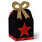 Big Dot of Happiness Red Carpet - Square Favor Gift Boxes - Movie Night Party Bow Boxes - Set of 12